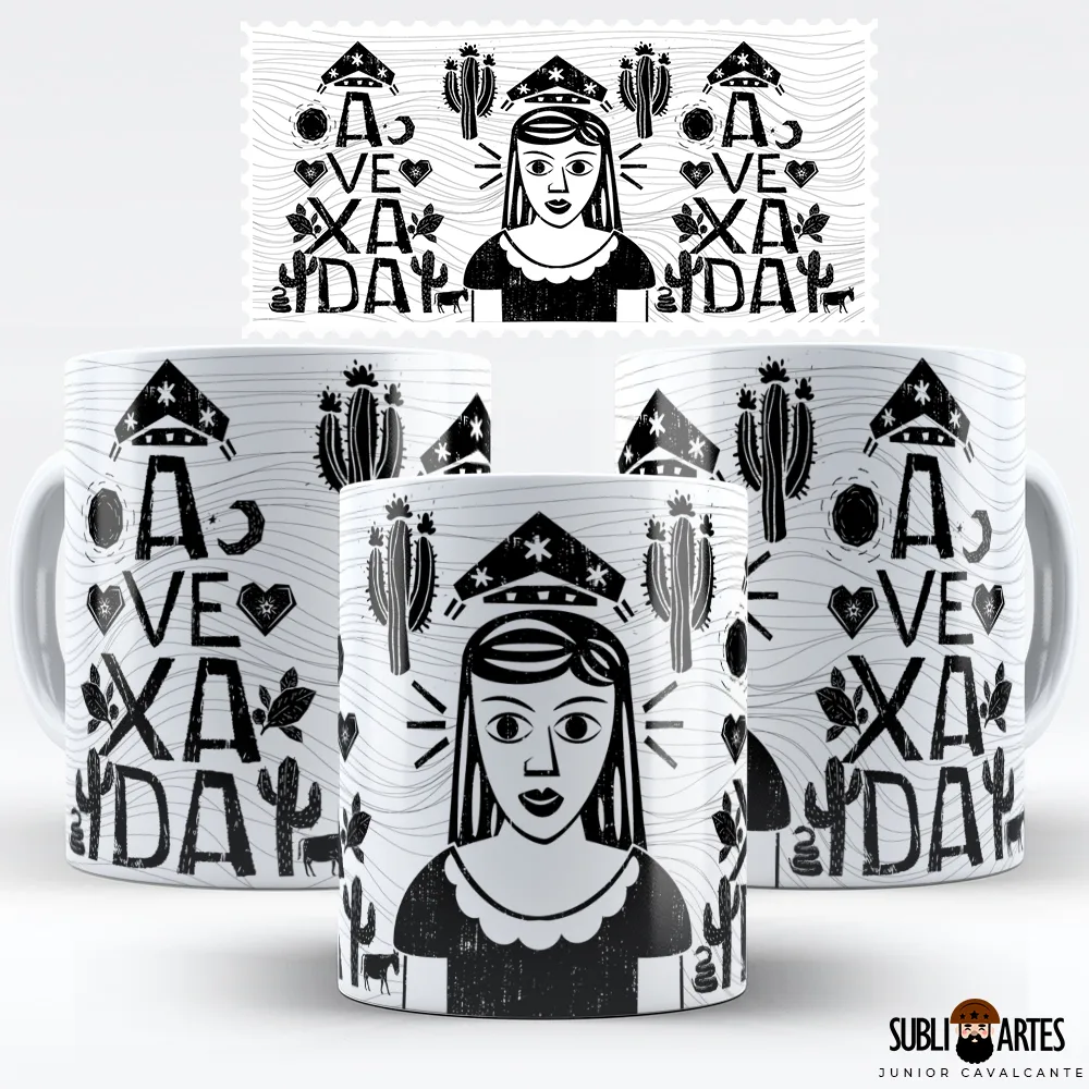 Arte para Sublimação em Caneca Eu Amo Meu Nordeste 005