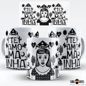 Arte para Sublimação em Caneca Eu Amo Meu Nordeste 007 Mainha