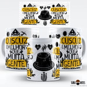 Arte para Sublimação em Caneca Eu Amo Meu Nordeste 011 Cuscuz