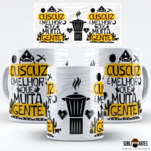 Arte para Sublimação em Caneca Eu Amo Meu Nordeste 012 Cuscuz