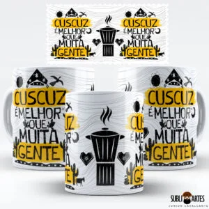 Arte para Sublimação em Caneca Eu Amo Meu Nordeste 012 Cuscuz