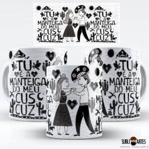 Arte para Sublimação em Caneca Eu Amo Meu Nordeste 013 Namorados
