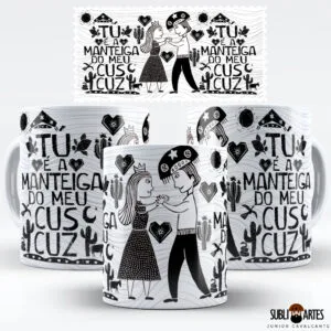 Arte para Sublimação em Caneca Eu Amo Meu Nordeste 013 Namorados