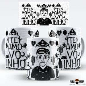 Arte para Sublimação em Caneca Eu Amo Meu Nordeste 016 Vôinho