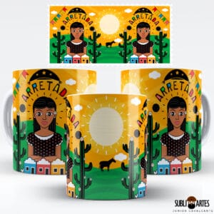Arte para Sublimação em Caneca Tema Nordeste 003 Mulher Nordestina