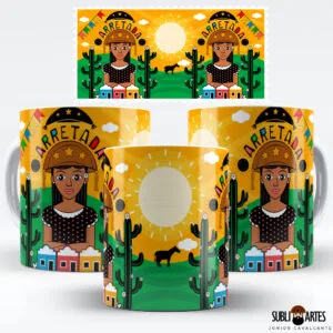Arte para Sublimação em Caneca Tema Nordeste 004 Mulher Nordestina