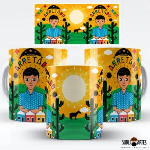 Arte para Sublimação em Caneca Tema Nordeste 005 Homem Nordestino