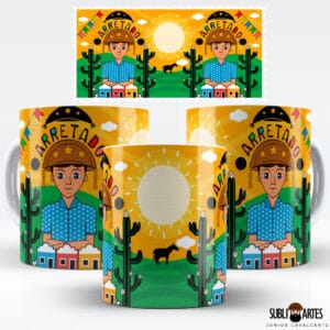 Arte para Sublimação em Caneca Tema Nordeste 006 Homem Nordestino