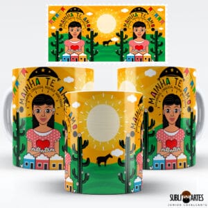 Arte para Sublimação em Caneca Tema Nordeste 009 Mainha