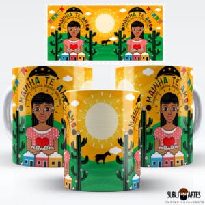 Arte para Sublimação em Caneca Tema Nordeste 010 Mainha