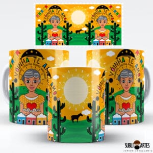 Arte para Sublimação em Caneca Tema Nordeste 011 Vóinha