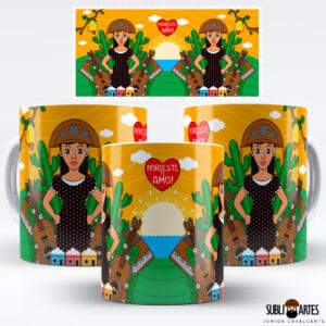 Arte para Sublimação em Caneca Tema Nordeste 053 Mulher Nordestina