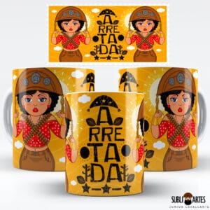 Arte para Sublimação em Caneca Tema Nordeste 057 Mulher Arretada