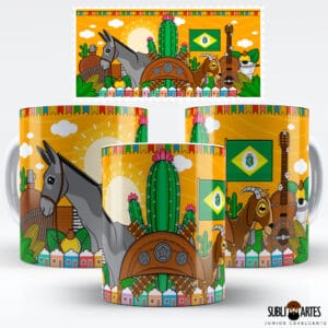 Arte para Sublimação em Caneca Tema Nordeste 073 Ceará