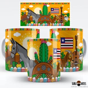 Arte para Sublimação em Caneca Tema Nordeste 074 Maranhão