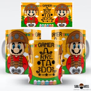 Arte para Sublimação em Caneca Tema Nordeste 069 Mario Gamer
