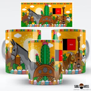 Arte para Sublimação em Caneca Tema Nordeste 075 Paraiba