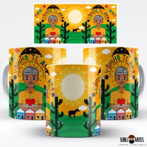 Arte para Sublimação em Caneca Tema Nordeste 016 Vôinho