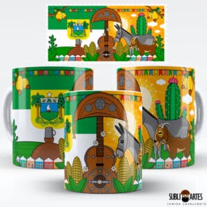 Arte para Sublimação em Caneca Tema Nordeste 089 Bandeira Rio Grande do Norte
