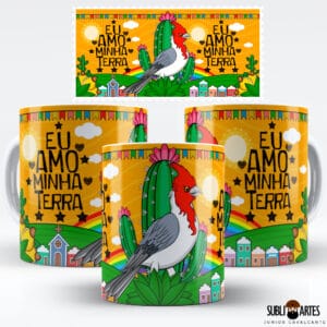 Arte para Sublimação em Caneca Tema Nordeste 104