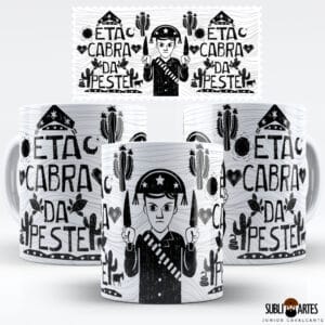 Arte para Sublimação em Caneca Eu Amo Meu Nordeste 020 Cabra da Peste