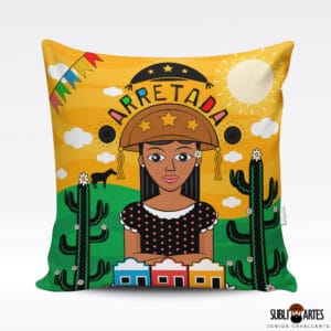 Arte para Sublimação em Almofada Tema Nordeste 004 Mulher Nordestina