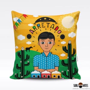 Arte para Sublimação em Almofada Tema Nordeste 005 Homem Nordestino