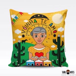 Arte para Sublimação em Almofada Tema Nordeste 011 Vóinha Te Amo
