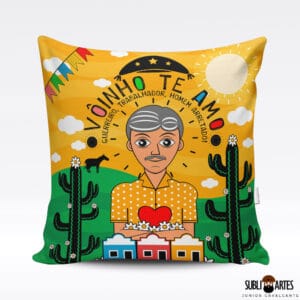 Arte para Sublimação em Almofada Tema Nordeste 015 Vôinho Te Amo