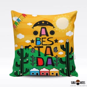 Arte para Sublimação em Almofada Tema Nordeste 021 Abestada