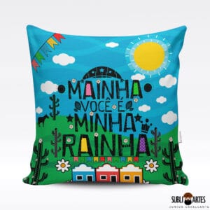 Arte para Sublimação em Almofada Tema Nordeste 027 Mainha Rainha
