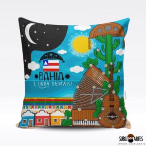 Arte para Sublimação em Almofada Tema Nordeste 037 Bahia