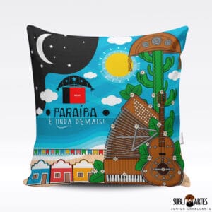 Arte para Sublimação em Almofada Tema Nordeste 041 Paraíba