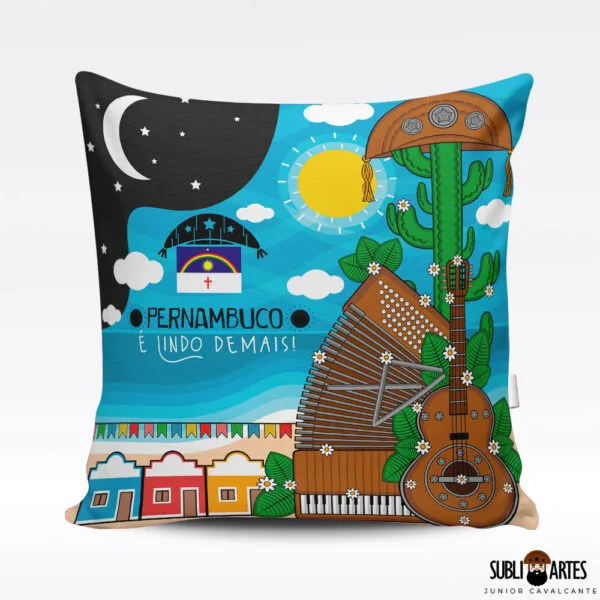 Arte para Sublimação em Almofada Tema Nordeste 043 Pernambuco