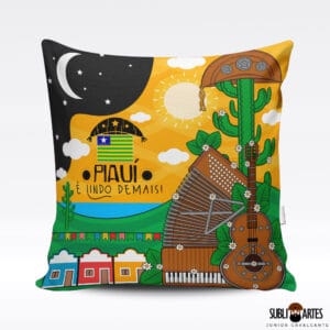 Arte para Sublimação em Almofada Tema Nordeste 044 Piauí