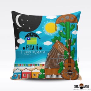 Arte para Sublimação em Almofada Tema Nordeste 045 Piauí