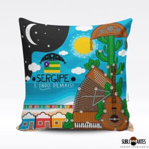 Arte para Sublimação em Almofada Tema Nordeste 047 Sergipe