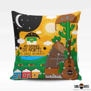Arte para Sublimação em Almofada Tema Nordeste 048 Rio Grande do Norte