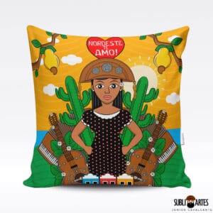 Arte para Sublimação em Almofada Tema Nordeste 054 Mulher Nordestina