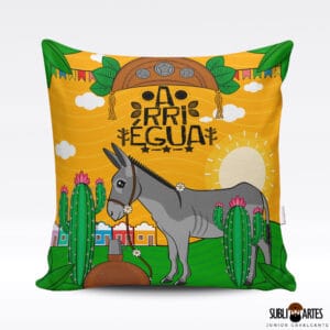 Arte para Sublimação em Almofada Tema Nordeste 064 Arriégua
