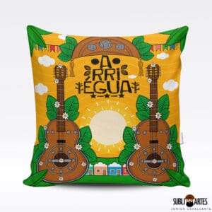 Arte para Sublimação em Almofada Tema Nordeste 066 Arriégua