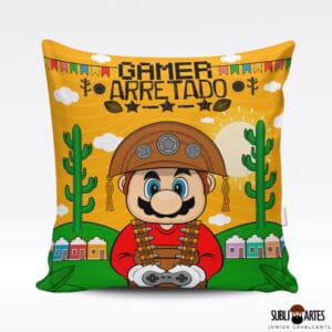 Arte para Sublimação em Almofada Tema Nordeste 069 Mario Gamer