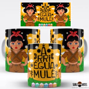 Arte para Sublimação em Caneca Tema Nordeste