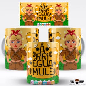 Arte para Sublimação em Caneca Tema Nordeste