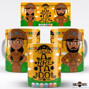 Arte para Sublimação em Caneca Tema Nordeste
