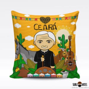 Arte para Sublimação em Almofada Tema Nordeste 070 Ceará Padre Cícero