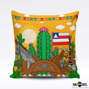 Arte para Sublimação em Almofada Tema Nordeste 072 Bahia