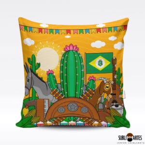Arte para Sublimação em Almofada Tema Nordeste 073 Ceará