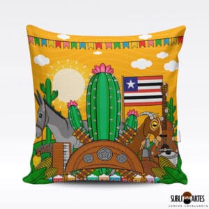 Arte para Sublimação em Almofada Tema Nordeste 074 Maranhão