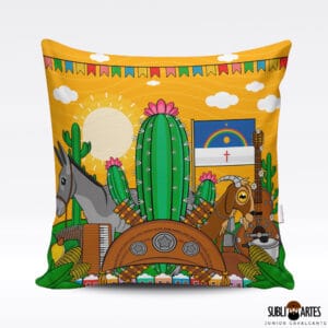 Arte para Sublimação em Almofada Tema Nordeste 076 Pernambuco